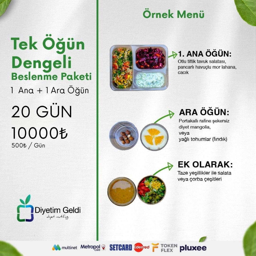 Tek Öğün Dengeli Paket (20 Günlük)