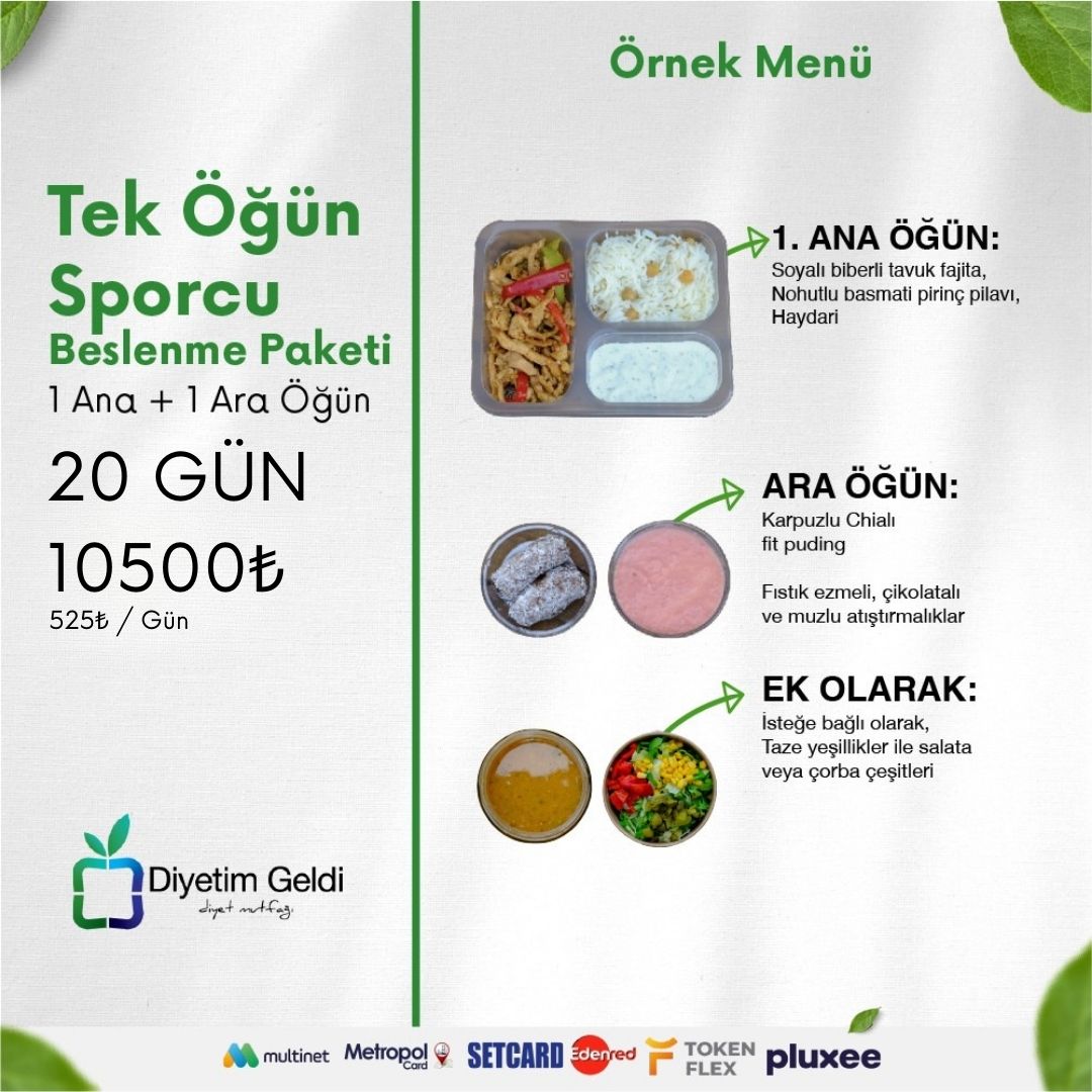 Tek Öğün Sporcu Paket (20 günlük)