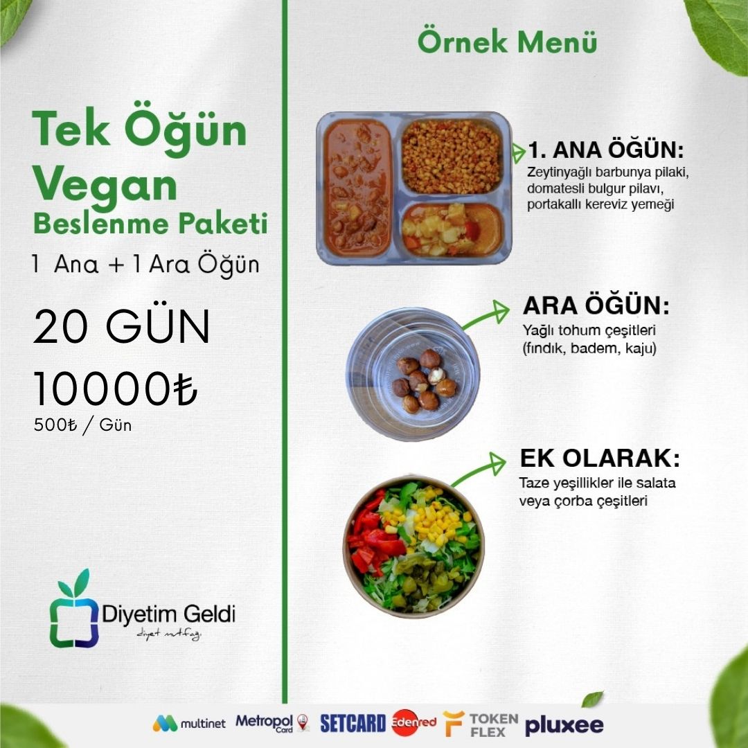 Tek Öğün Vegan Paket (20 Günlük)