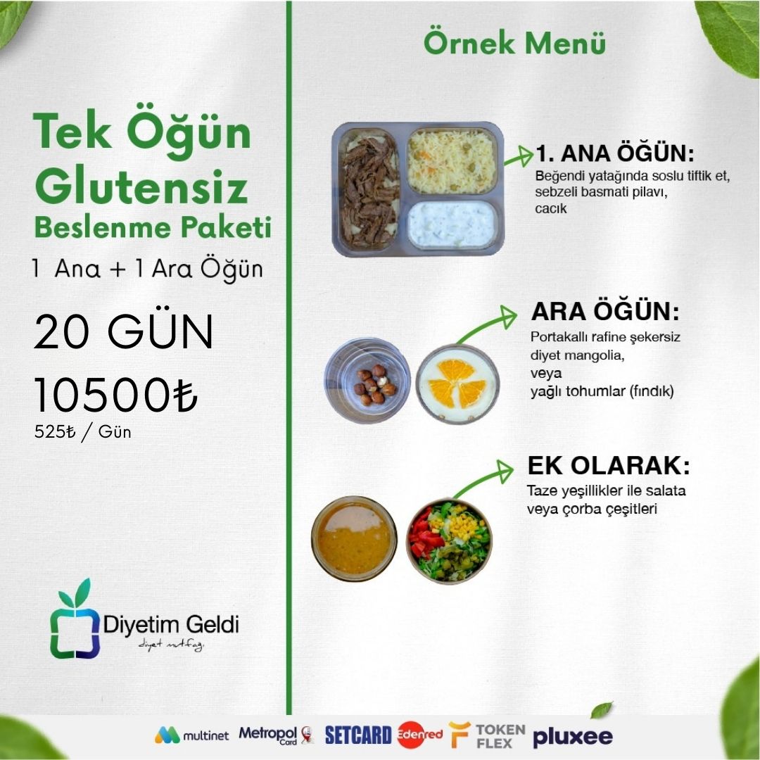 Tek Öğün Glutensiz Paket (20 Günlük)